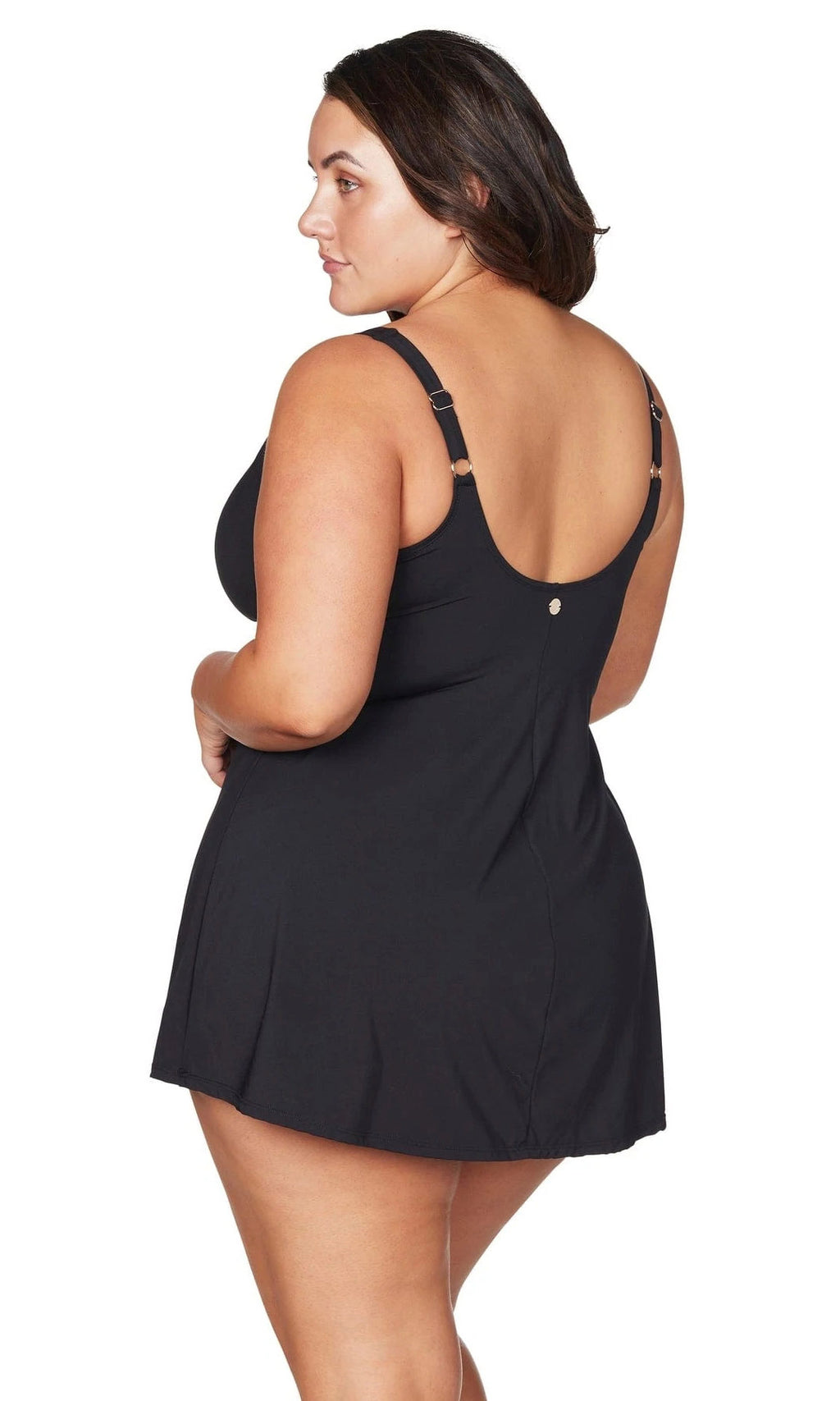 Swimdress Recycled Hues Black Delacroix, Multifit D Cup to G Cup