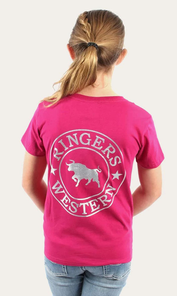Signature Bull Kids Unisex T-Shirt Pink