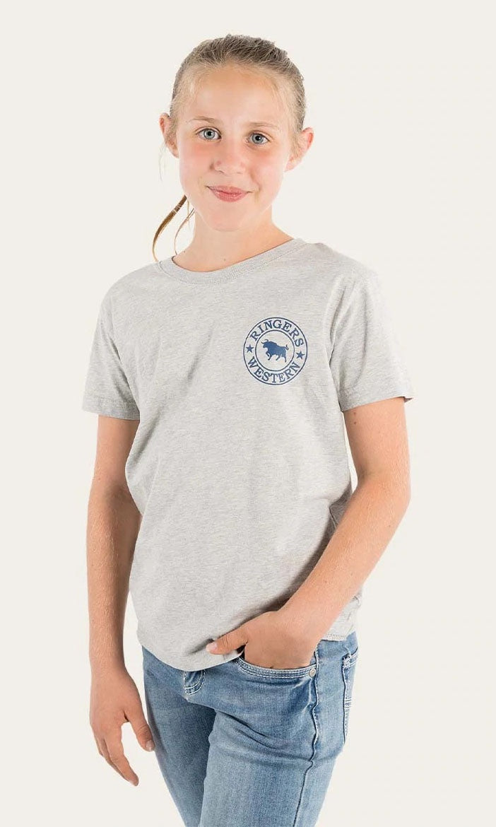 Signature Bull Kids Unisex T-Shirt Grey Marle