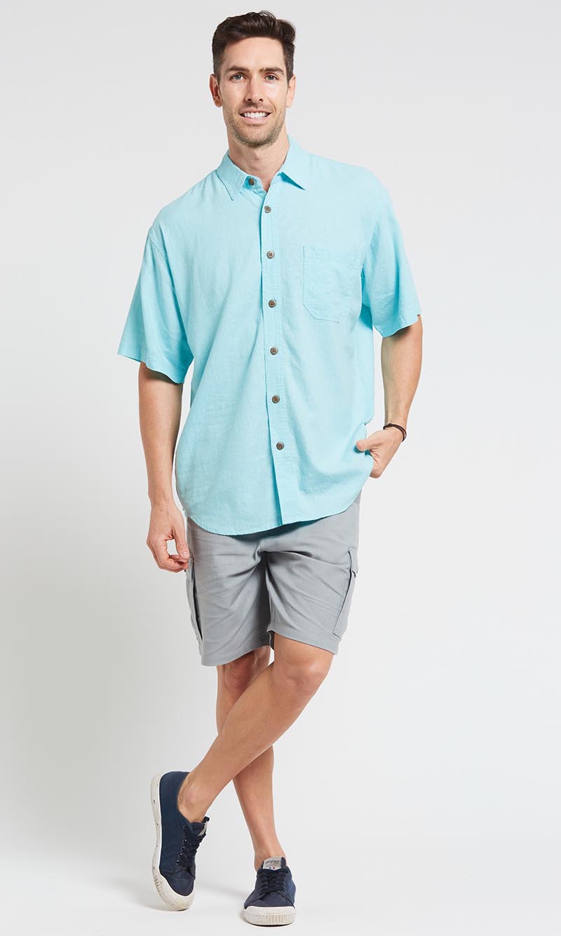 Hemp Rayon Short Sleeve Shirt, More Colours