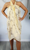 Rayon Sarong Embroidered/Sequined Plain, More Colours