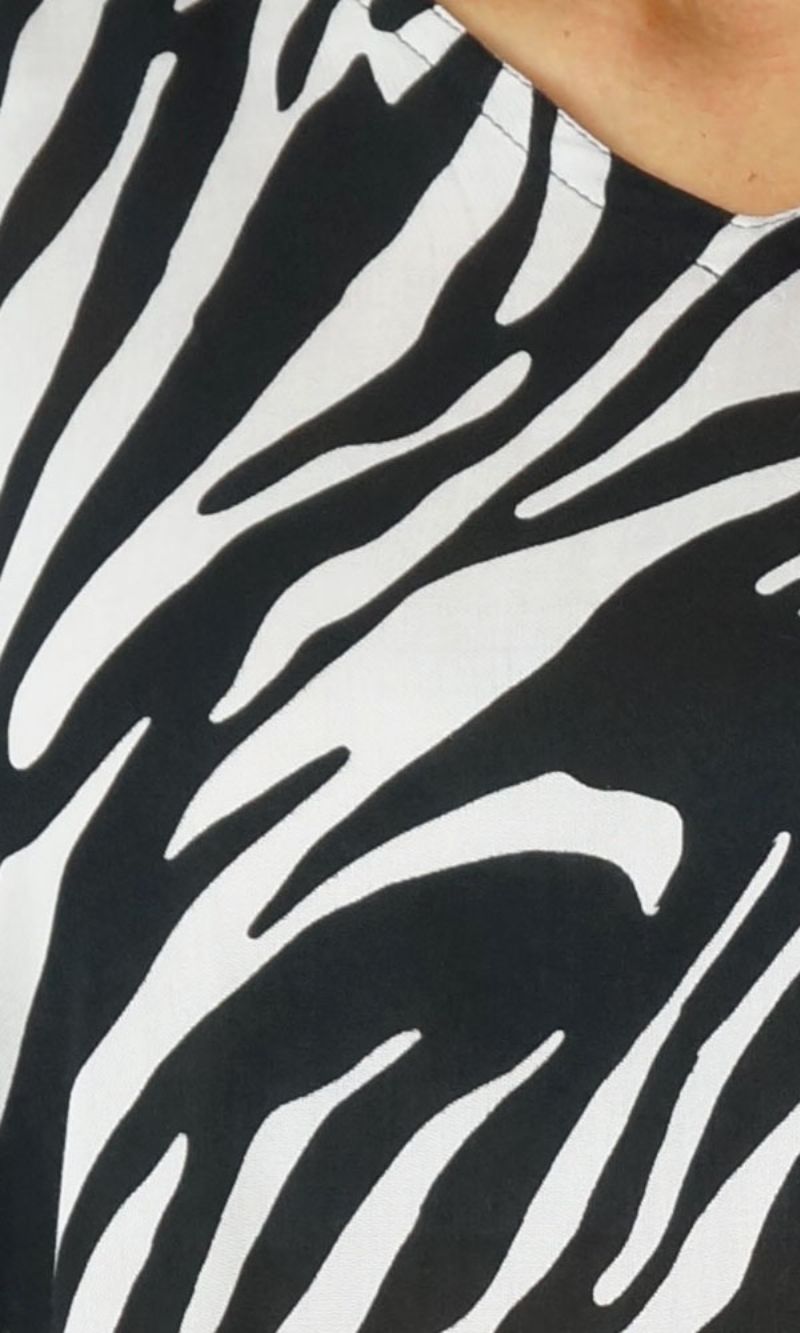 Rayon Tunic Short Large Zebra