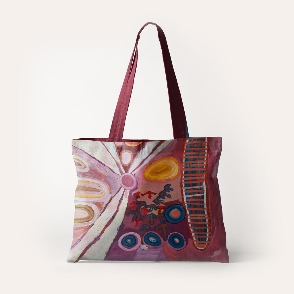 Aboriginal Art Shoulder Bag Puntawarri