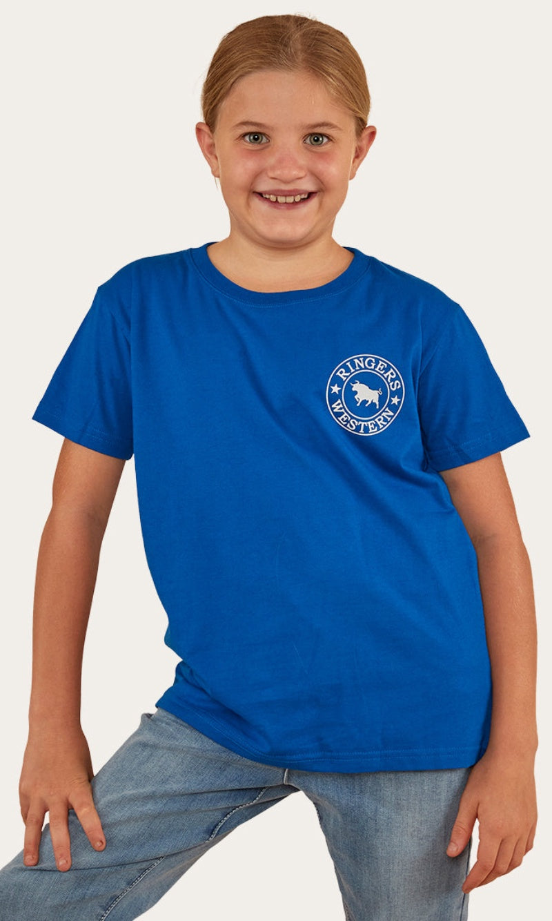 Signature Bull Kids Unisex T-Shirt Snorkel Blue/White