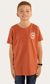 Signature Bull Kids Unisex T-Shirt Terracotta/White