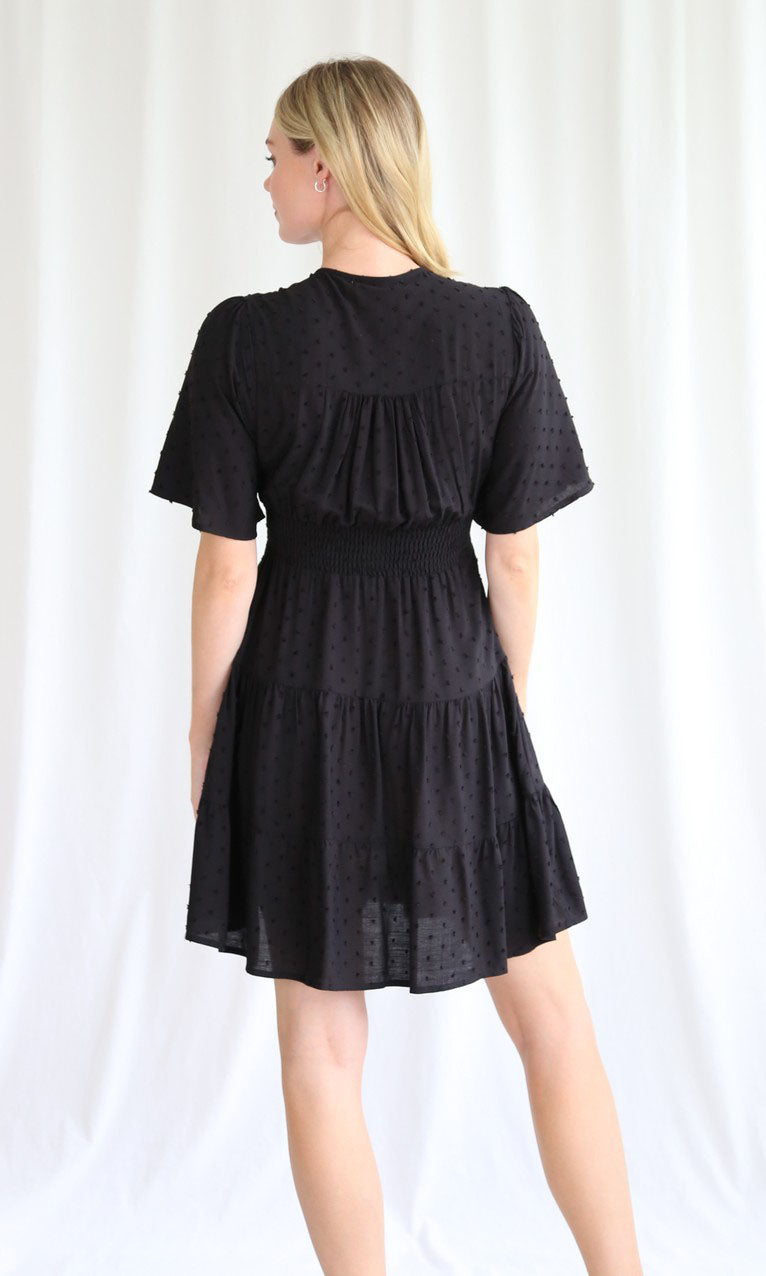 Rayon Dress Poppy Black