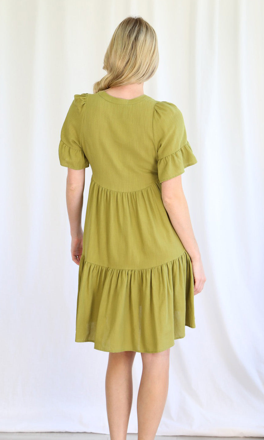 Cotton/Rayon Dress Lillie Olive