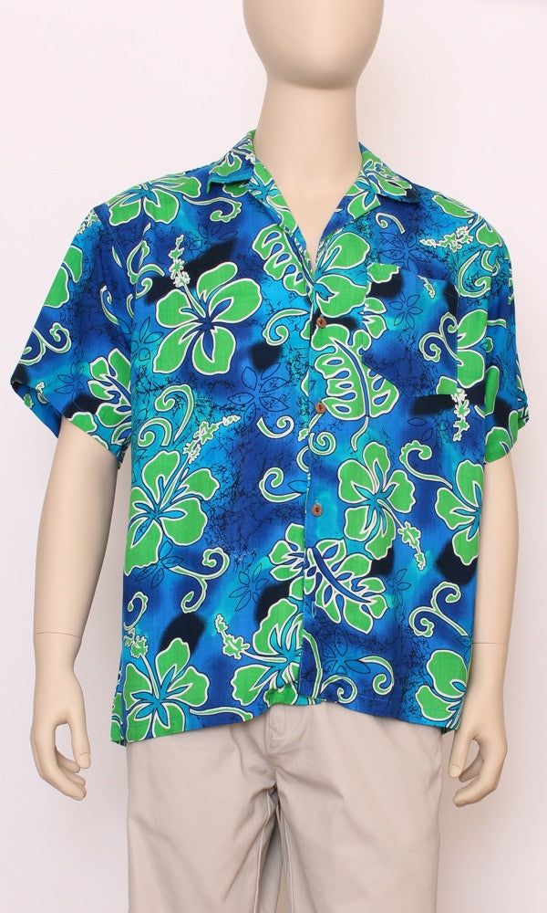 Rayon Hawaiian Shirt, Hibiscus, More Colours