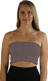 Rayon Top Frilled Boob Tube Plain, More Colours
