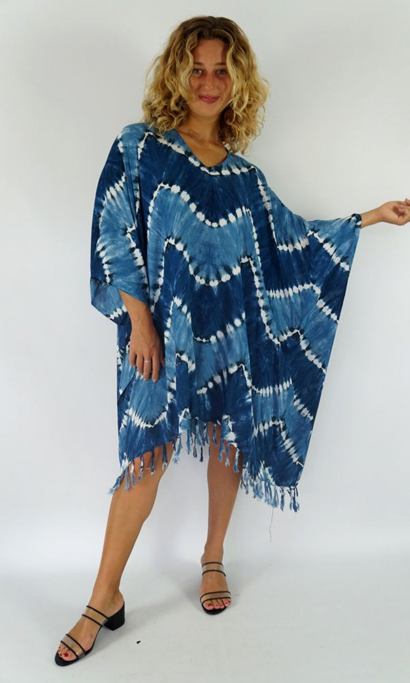 Rayon Cover Up V Neck Culture Tie Dye, More Colours