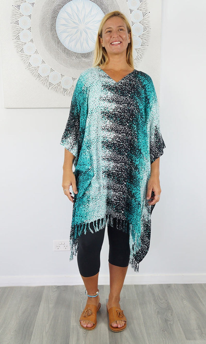 Rayon Cover Up V Neck Snow, More Colours