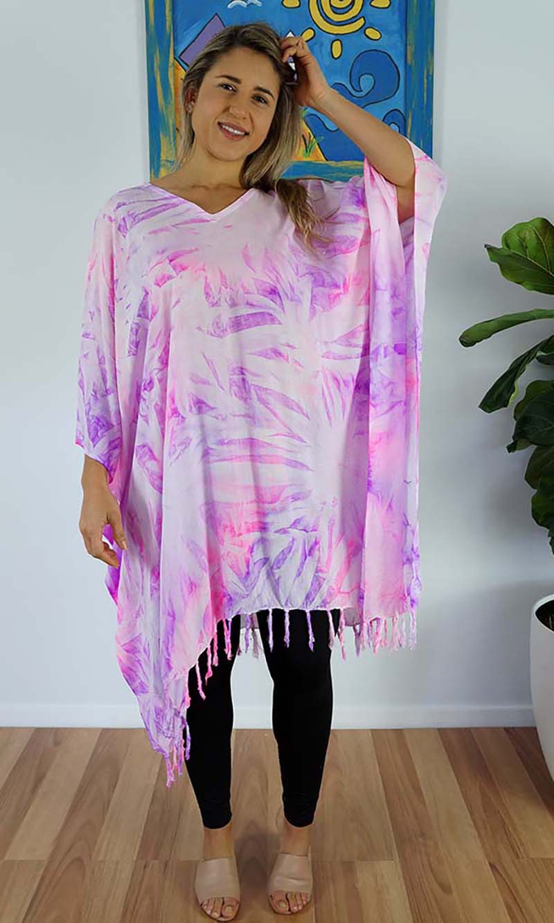 Rayon Cover Up V Neck Fluro, More Colours