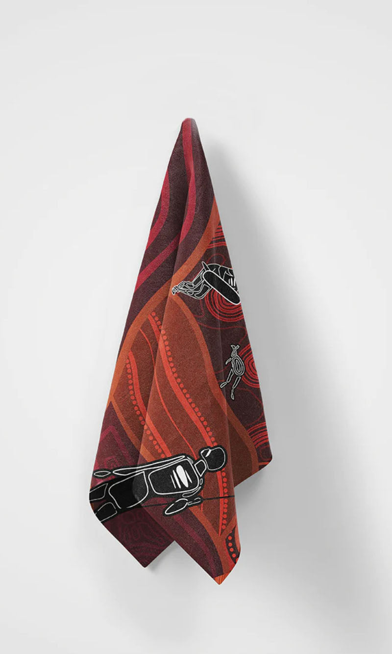 Aboriginal Art Beach Towel Woka