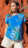 Aboriginal Art Fashion Top Ocean Turtle