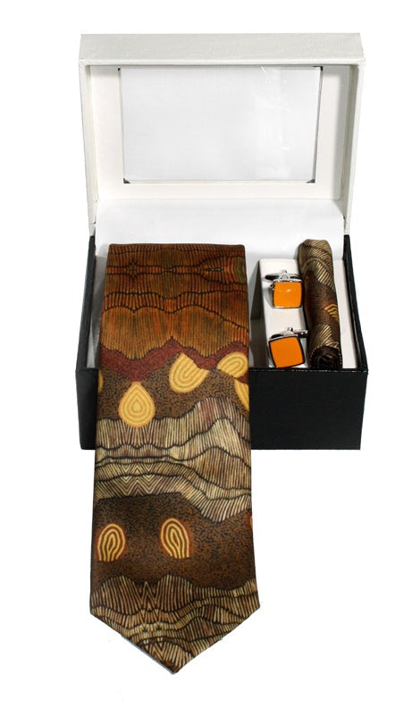 Aboriginal Art Tie Set Digital Print by Damien & Yilpi Marks (2)