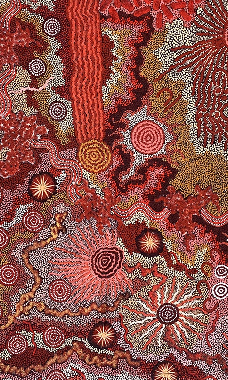 Aboriginal Art Cotton Tea Towel by  Damien & Yilpi Marks (4)