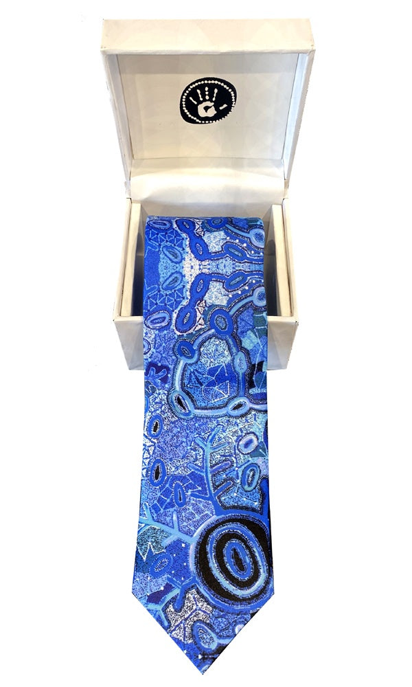 Aboriginal Art Tie - Boxed by Theo Nangala Hudson (2)
