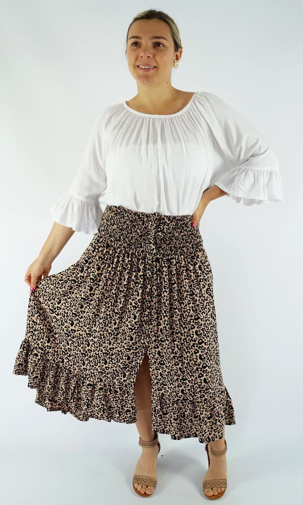 Rayon Skirt Tangelo Tanzania, More Colours