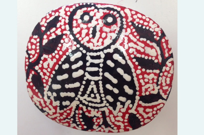 Aboriginal Art Lacquer Ring Box by Julliette N Brown
