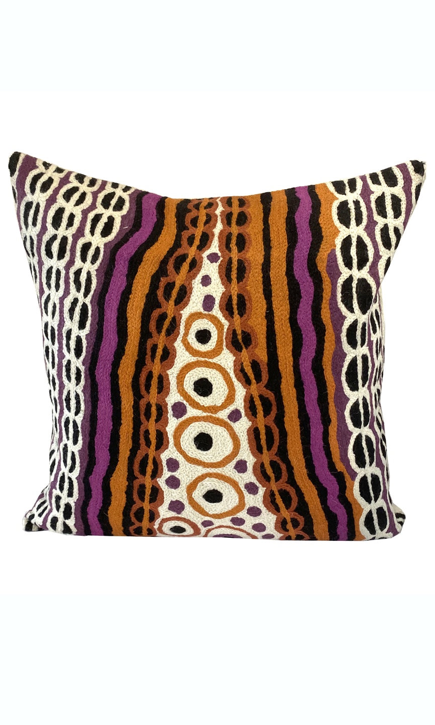 Aboriginal Art Cushion Cover by Angilyiya Mitchell