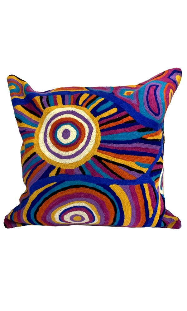 Aboriginal Art Cushion Cover by Tina Napangardi Martin