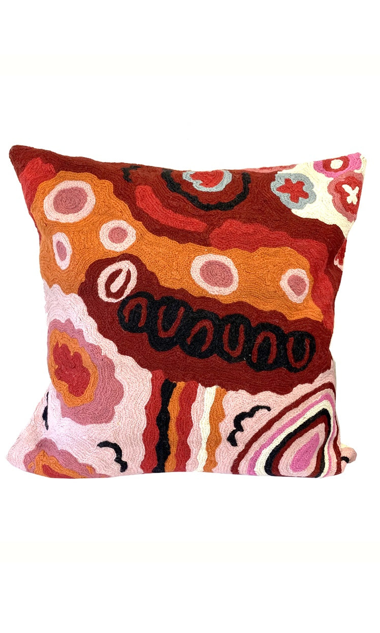 Aboriginal Art Cushion Cover by Andrea Adamson Tiger