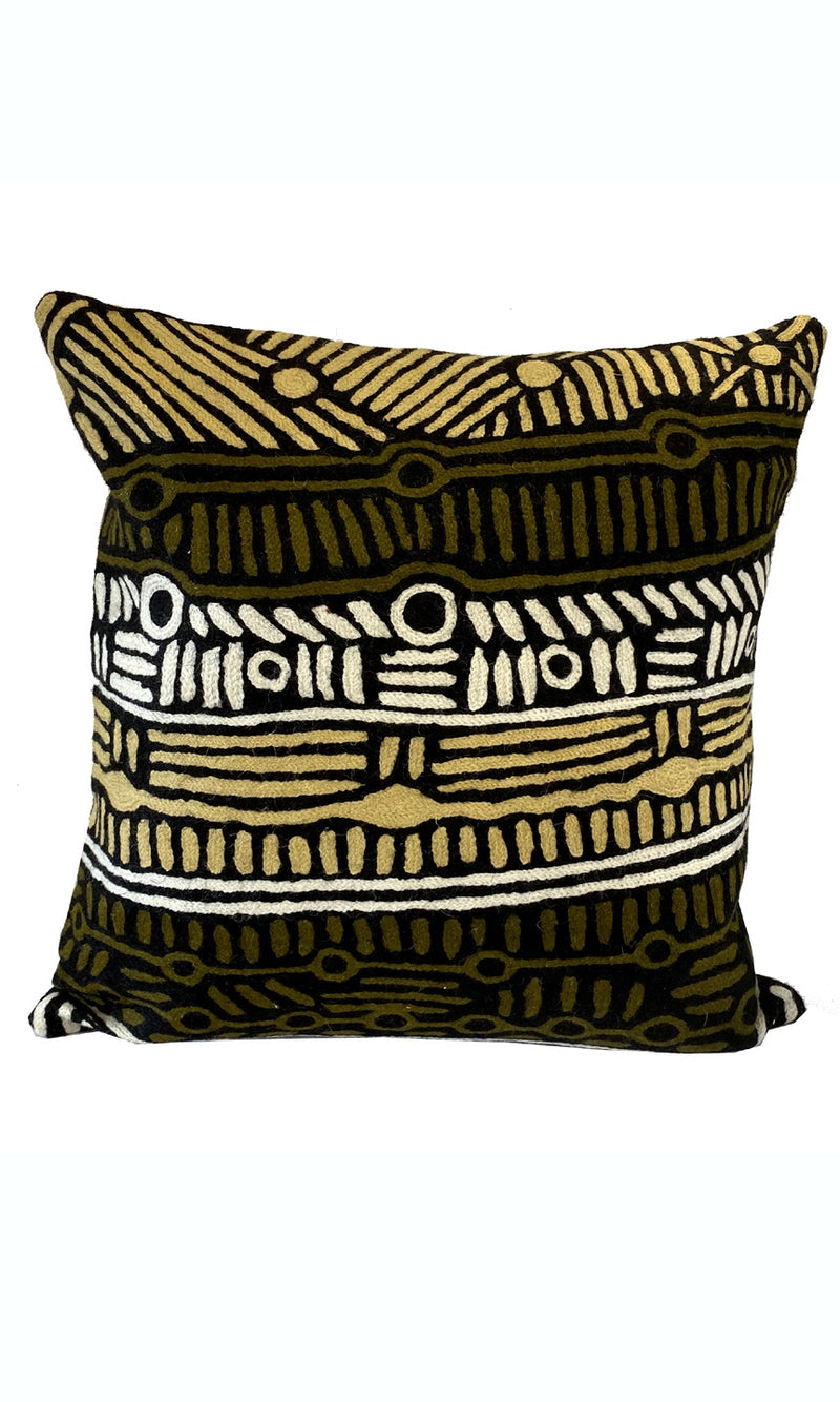 Aboriginal Art Cushion Cover by Lawrance Mitchell