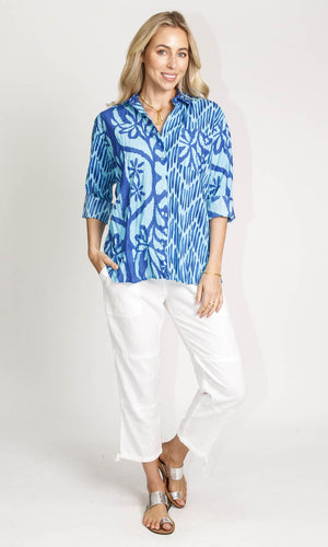 Cotton Shirt Sorrento Ocean